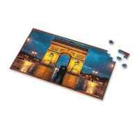 Puzzles For Adults 1000 Pieces Romantic Silhouette At The Arc De Triomphe Picture Puzzle Puzzle 500 Pieces Toddler Puzzles(500PCS)