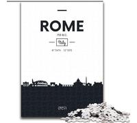 Puzzles for Adults 1000 Pieces Rome Italy, for Ages 14 And over Each Piece Is Unique - Fun And Challenging Game for The Whole Family Good Gift 50x75cm