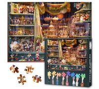 Puzzles for Adults 1000 Pieces Rothenburg Ob Der Tauber Germany Souvenir Shop Window Displaying Puzzles Bavarian Nutcracker Soldier Doll Puzzle Games for Adults Hard Challenging Jigsaw Puzzles
