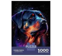 Puzzles for Adults 1000 Pieces Rottweiler Galaxy Puzzles for Adults Brain Teaser Game Home Decoration Fun Activities at Home 70x50cm/1000pcs
