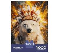 Puzzles for Adults 1000 Pieces Royal Bear Majesty Jigsaw Puzzle Brain Teaser Game But Fun And Humorous Christmas Birthday Gifts 70x50cm/1000pcs
