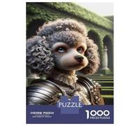 Puzzles for Adults 1000 Pieces Royal Poodle Armor Jigsaws for Adults Brain Teaser Game Analysis And Logic Unique Birthday And Xmas Gifts 52x38cm/1000pcs