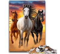 Puzzles for Adults 1000 Pieces Running Horse for Educational Game Challenge Toy for Is Ideal As A Gift for The Whole Family 38x26cm