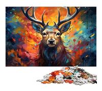 Puzzles for Adults 1000 Pieces Sacred Deer in The Fantasy Forest Puzzle Toys Unique Home Decor And Gifts Suitable for And Teenager 14 And Up 1000 PCS(38x26cm)