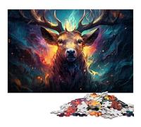 Puzzles for Adults 1000 Pieces Sacred Deer in The Fantasy Forest Puzzle Toys Unique Home Decor And Gifts Suitable for And Teenager 14 And Up 1000 PCS(75x50cm)
