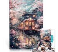 puzzles for adults 1000 pieces Sakura Station für Lernspiel-Herausforderungsspielzeug Geschenke für Freunde und Familie52x38cm