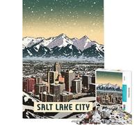 Puzzles for Adults 1000 Pieces Salt Lake City Brain Intelligence Challenge Addictive Toys Practical Game Difficult Hard Gifts Birthday (size 50x75cm)