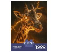 Puzzles for Adults 1000 Pieces Scary Fantasy Giraffe Jigsaws for Adults Brain Teaser Game Pattern Assembly Challenging Game Gifts 38x26cm/1000pcs