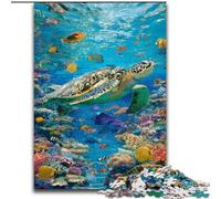 Puzzles for Adults 1000 Pieces Sea Turtle, Family Game Stress Reliever Difficult Challenge Enhance Love between Couples (Size 50x75cm)
