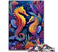 Puzzles for Adults 1000 Pieces Seahorse 1000 Pieces for Teenagers,Brain Intelligence Challenge Addictive Toys for Home Decoration (38x26cm)
