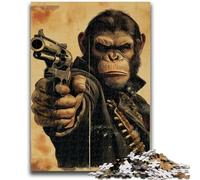 Puzzles for Adults 1000 Pieces Shooting Gorilla Stress Reliever Difficult Challenge Unique Home Decor And Gifts 50x75cm