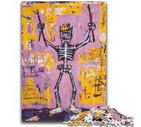 Puzzles for Adults 1000 Pieces Skeletal Body of Basquiat Style Challenging To Complete But Fun And Humorous Unique Birthday And Gifts 50x75cm