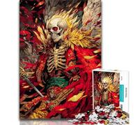 Puzzles for Adults 1000 Pieces Skeleton Knight,Help The Brain Exercise Addictive Toys to Cultivate Patience Perfect Decoration (75x50cm)