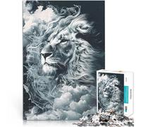 puzzles for adults 1000 pieces Smoky Lion Beast Pädagogisches Spielzeug zum Stressabbau Kunstwerk Geschenk75x50cm