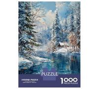 Puzzles for Adults 1000 Pieces Snowy Solitude Jigsaws for Adults Brain Teaser Game Pattern Assembly Challenging Game Gifts 38x26cm/1000pcs