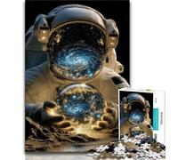 Puzzles for Adults 1000 Pieces Space Vortex Astronaut 1000 Pieces for Adults,Artistic Wall Decor & Birthday Gift Idea for Friends, Home Office (size 75x50cm)