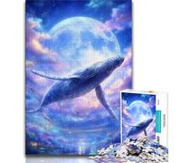 Puzzles for Adults 1000 Pieces Space Whale 1000 Piece Jigsaw,Staycation Kill Time with Matching Poster And Trivia Sheet 26x38cm