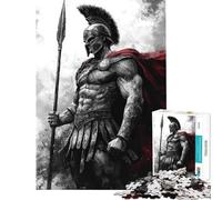 Puzzles for Adults 1000 Pieces Spartan Warrior Help The Brain Exercise Wall Decoration Anti-Stress Toys for 14+ Puzzle Game Offered (50x75cm)