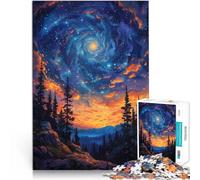 puzzles for adults 1000 pieces Spiral Galaxy Sunset Made of cardboard,for and from 14 years and over Learning Educational Toys Family Games great size:38x52cm/14.96x20.47inch