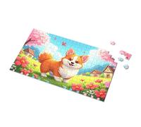Puzzles For Adults 1000 Pieces Spring Joy: A Cute Dog In A Flower Garden Picture Puzzle 1000 Piece Puzzle For Adults Toys & Games(500PCS)