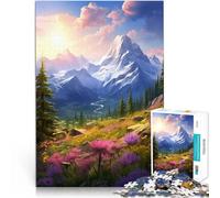 puzzles for adults 1000 pieces Spring Mountains - Meadowlark Mountains Made of cardboard Suitable for people aged 14 and above Anti-stress family game difficult challenge Gifts Ideas。size:38x52cm