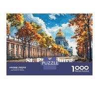 Puzzles for Adults 1000 Pieces St. Petersburg Cityscape Jigsaw for Adults Brain Teaser Game Wall Decoration Christmas Birthday Gifts 70x50cm/1000pcs