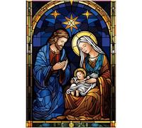 Puzzles For Adults 1000 Pieces - Stained Glass Nativity Of Jesus Puzzle Christmas Perfect For Relaxation Activity Difficult Challenging Puzzles