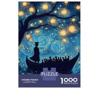 Puzzles for Adults 1000 Pieces Starry Night Boat Ride-1 Jigsaws for Adults Brain Teaser Game Analysis And Logic Unique Birthday And Xmas Gifts 52x38cm/1000pcs