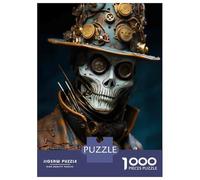 Puzzles for Adults 1000 Pieces Steampunk Skeleton Statue Adult Jigsaw Puzzle Hands-on Game Staycation Kill Time Challenging Game Gifts 38x26cm/1000pcs