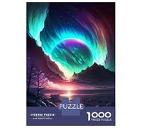 Puzzles for Adults 1000 Pieces Stellar Aurora Landscape Jigsaw Puzzle Brain Teaser Game But Fun And Humorous Christmas Birthday Gifts 38x26cm/1000pcs