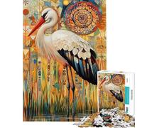 Puzzles for Adults 1000 Pieces Stork in Colorful Dreams Jigsaw 1000 Pieces Educational Games Great Gifts And Toys Hand Speed Race (Size 50x75cm)