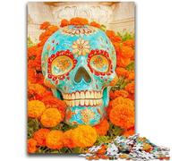 Puzzles for Adults 1000 Pieces Sugar Skull Help The Brain Exercise Addictive Toys to Cultivate Patience Parent-child Interaction 50x75cm