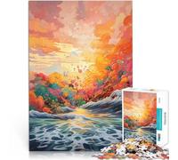 puzzles for adults 1000 pieces Sun on the Sea Family Game for and 26x38cm Enhance love between couples for teenager Age 14 Years Up
