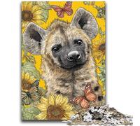 Puzzles for Adults 1000 Pieces Sunflower Hyena Educational Games Educational Game for Birthday, Chrismas for And Age 14 50x75cm