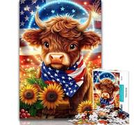 Puzzles for Adults 1000 Pieces Sunflower Yak Adult Puzzles,Educational Games Home Decoration Suitable for Desktop Decoration 50x75cm