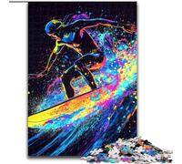 Puzzles for Adults 1000 Pieces Surfer, Suitable for Ages 14 And Up Home Educational Games DIY Toys Artwork Gift (Size 26x38cm)