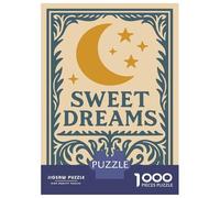 Puzzles for Adults 1000 Pieces Sweet Dreams Moon And Stars Art Jigsaw for Adults Brain Teaser Game Analysis And Logic Fun Activities at Home 38x26cm/1000pcs