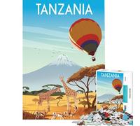 Puzzles for Adults 1000 Pieces Tanzania for Educational Game Challenge Toy Family Game For Family Fun Gifts Birthday (Size 38x52cm)