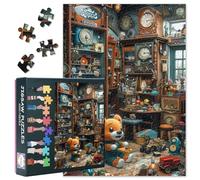 Puzzles for Adults 1000 Pieces, Teddy Bear Jigsaw Puzzle, Antique Shop Jigsaw Puzzles, Challenging Game Home Decor Birthday Party Gift Toy for Adults Seniors 20X27 INCH