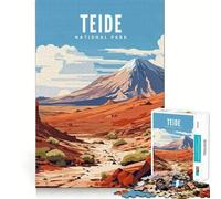 Puzzles for Adults 1000 Pieces Teide National Park Poster Exact Edge Art Creative Skill Toy Cozy Time Game Christmas Art Piece(38x26cm)