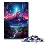 Puzzles for Adults 1000 Pieces The Colorful Psychedelia of Cosmic Mountain Impossible Puzzle Family Game Stress Reliever Difficult Challenge 75x50cm