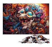 Puzzles for Adults 1000 Pieces The Colorful Psychedelia of Mechanical Humans Jigsaw Puzzle A Work of Art for And Teenager Age 14 Years Up 1000 PCS(75x50cm)