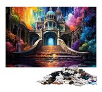 Puzzles for Adults 1000 Pieces The Colorful Psychedelia of Queluz Palace Precision Cut Jigsaw Puzzle Good Gift 1000pcs(38x26cm)