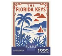 Puzzles for Adults 1000 Pieces The Florida Keys Vintage Jigsaws for Adults Brain Teaser Game Pattern Assembly Challenging Game Gifts 70x50cm/1000pcs