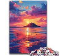 Puzzles for Adults 1000 Pieces The Sea at Sunset 1000 Pieces for Teenagers,Brain Intelligence Challenge Addictive Toys for Home Decoration (38x26cm)