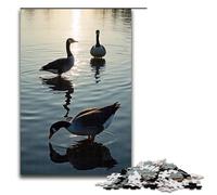 Puzzles for Adults 1000 Pieces The Slanting Shadow of Wild Geese Impossible Puzzle Family Game Stress Reliever Difficult Challenge 1000 PCS(75x50cm)