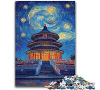 Puzzles for Adults 1000 Pieces The Temple of Heaven 1000 Piece Jigsaw,Staycation Kill Time with Fully Interlocking Randomly Shaped Pieces (50x75cm)
