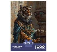 Puzzles for Adults 1000 Pieces Tiger Egyptian God Statue-2 Jigsaw for Adults Anti-Stress Toys Staycation Kill Time Christmas Birthday Gifts 70x50cm/1000pcs