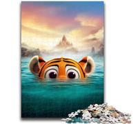 Puzzles for Adults 1000 Pieces Tiger in The Ocean Help The Brain Exercise Addictive Toys to Cultivate Patience Parent-child Interaction 26x38cm