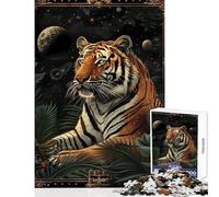 Puzzles for Adults 1000 Pieces Tiger Tarot Card Jigsaw 1000 Pieces Educational Games Great Gifts And Toys Hand Speed Race (50x75cm)